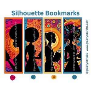 Groovy Reader Bookmark – Vintage Silhouettes for Women Who Love to Read (1-4)